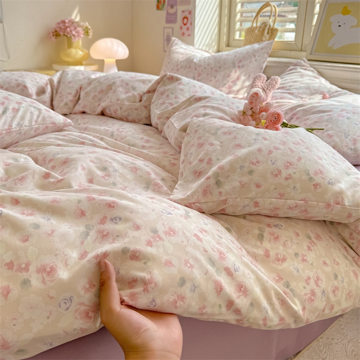 多品家纺 2025春夏新款超柔云感水洗棉四件套 香颂