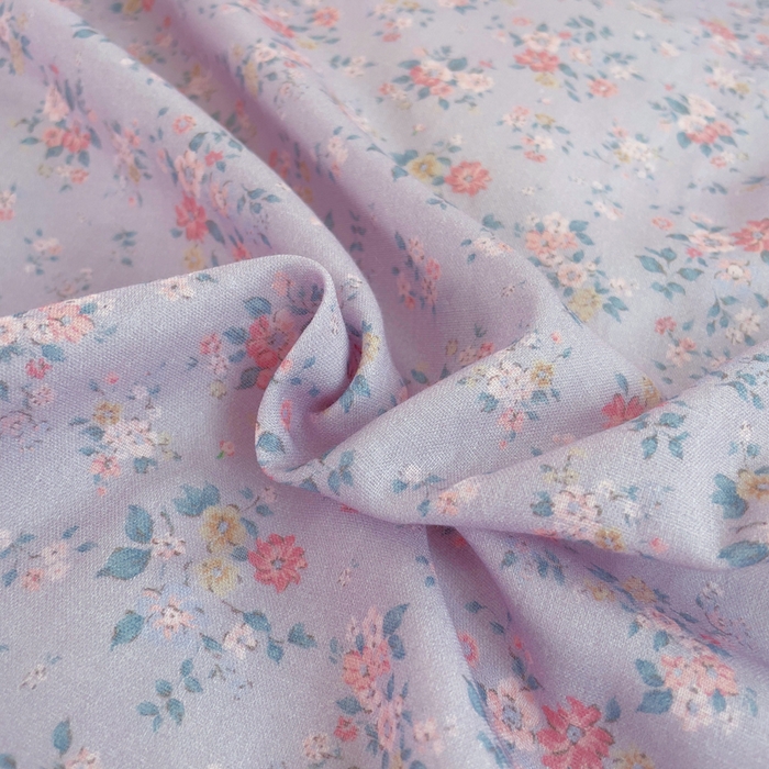 91家纺网 家纺一手货源 找家纺 集布 2025新款活性印染全棉双层纱四件套 花漾漫记紫