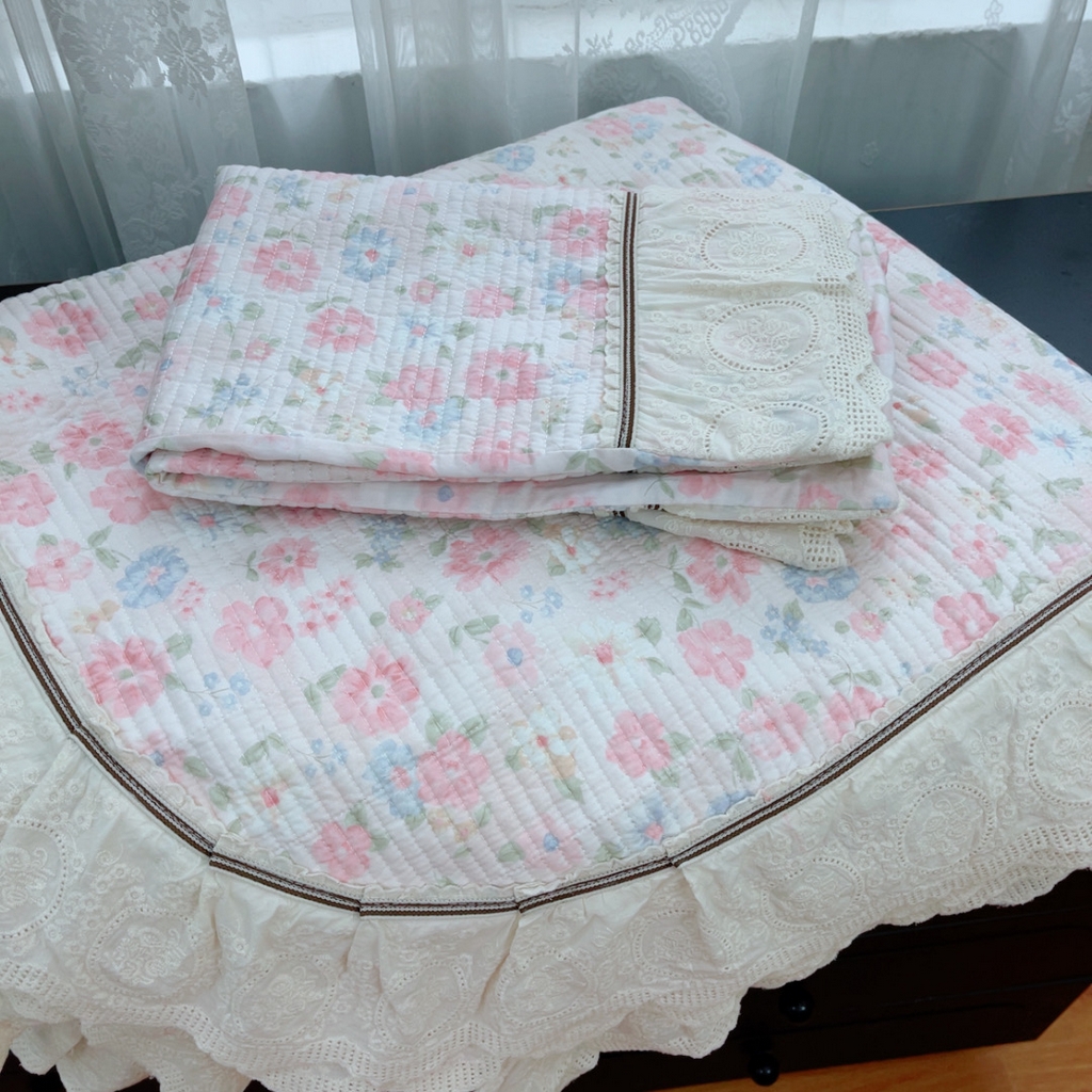 91家纺网 家纺一手货源 找家纺 （总）暖居 2025新款法式13370高密小碎花40支全棉纯棉床盖四件套