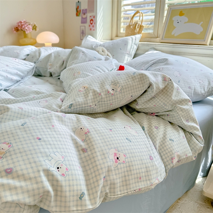 91家纺网 家纺一手货源 找家纺 （总）多品家纺 2025春夏新款超柔云感水洗棉单被套 被套单件