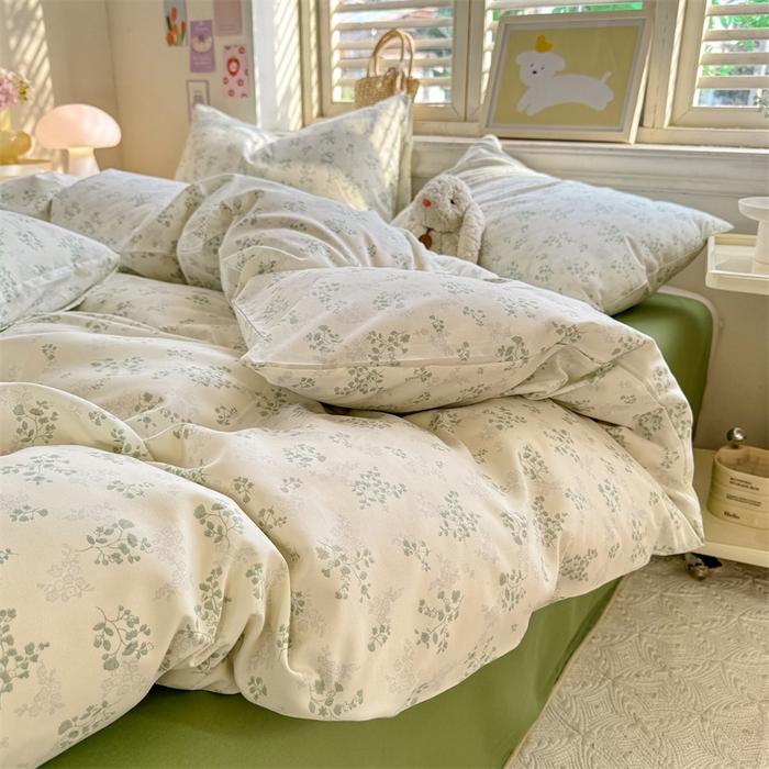 91家纺网 家纺一手货源 找家纺 多品家纺 2025春夏新款超柔云感水洗棉单被套 被套单件 翠微