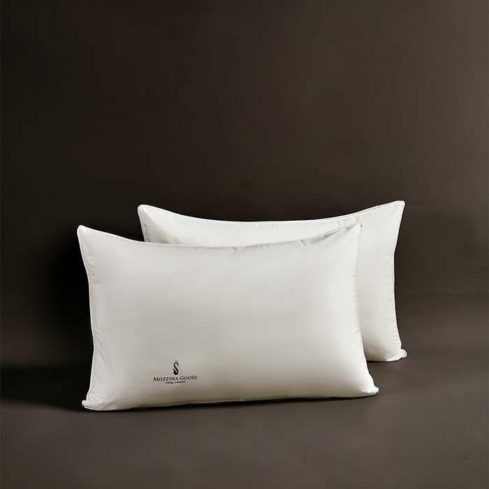 91家纺网 家纺一手货源 找家纺 静若居羽绒被壳 2025新款高端抗菌可水洗鹅绒枕头护颈枕助睡眠家用酒店高端羽绒软枕 中枕一对 48*74cm