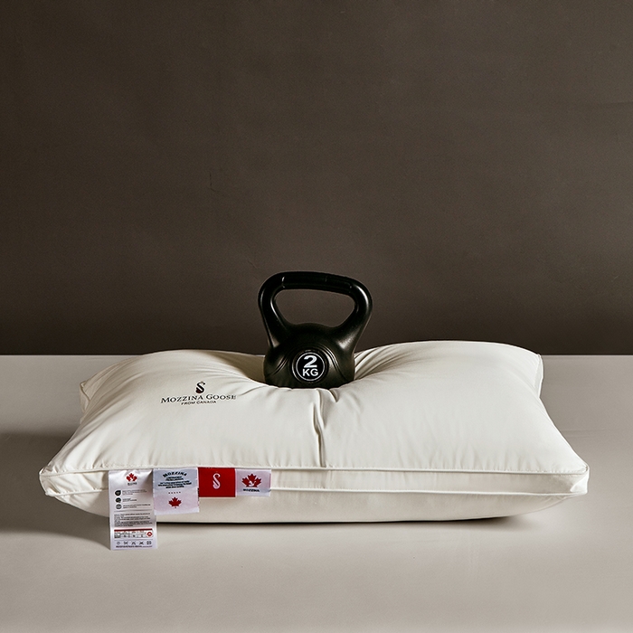 91家纺网 家纺一手货源 找家纺 静若居羽绒被壳 2025新款高端抗菌可水洗鹅绒枕头护颈枕助睡眠家用酒店高端羽绒软枕 高枕一只 48*74cm