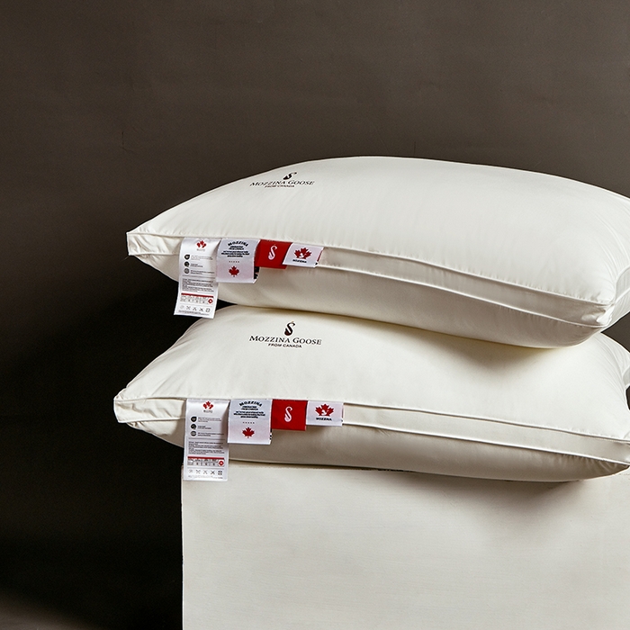 91家纺网 家纺一手货源 找家纺 静若居羽绒被壳 2025新款高端抗菌可水洗鹅绒枕头护颈枕助睡眠家用酒店高端羽绒软枕 高枕一只 48*74cm