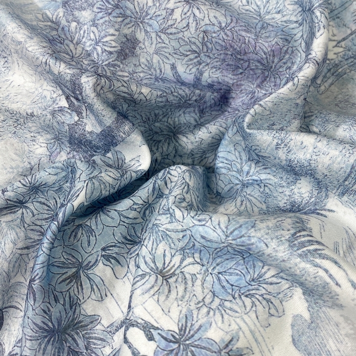 91家纺网 家纺一手货源 找家纺 大麦乐田 2025新款数码印花一字绣宽边四件套 梦境 兰