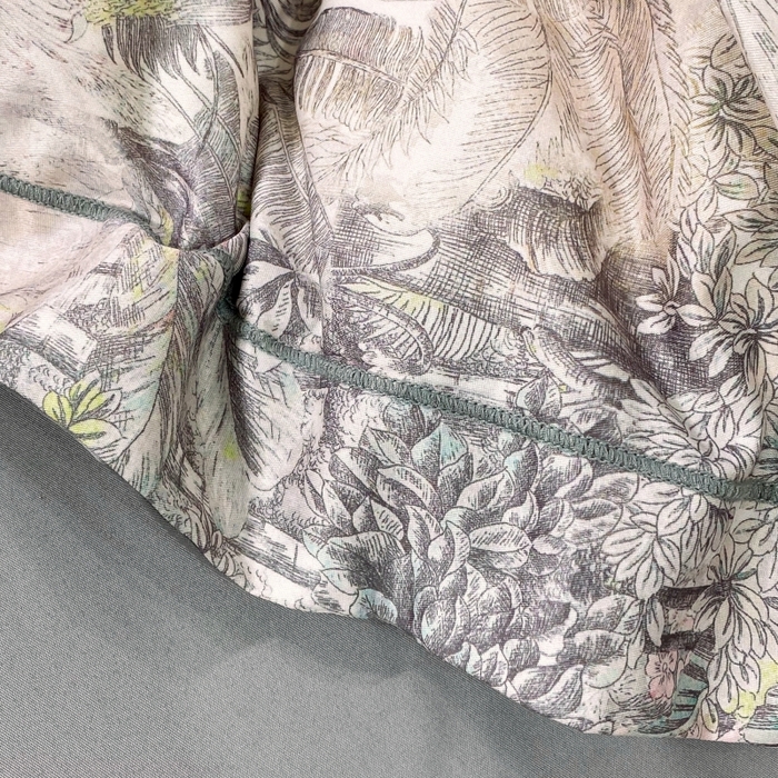 91家纺网 家纺一手货源 找家纺 大麦乐田 2025新款数码印花一字绣宽边四件套 梦境 灰咖