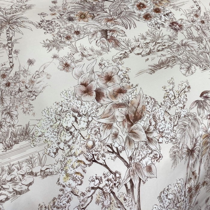 91家纺网 家纺一手货源 找家纺 大麦乐田 2025新款数码印花一字绣宽边四件套 寻觅 灰咖