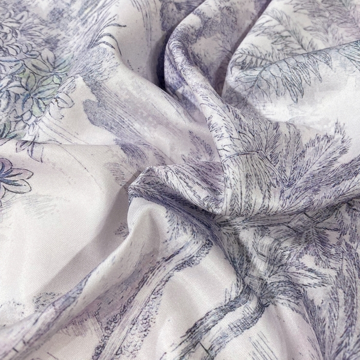 91家纺网 家纺一手货源 找家纺 大麦乐田 2025新款数码印花一字绣宽边四件套 梦境 紫