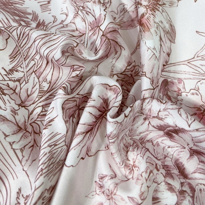 91家纺网 家纺一手货源 找家纺 大麦乐田 2025新款数码印花一字绣宽边四件套 寻觅 红