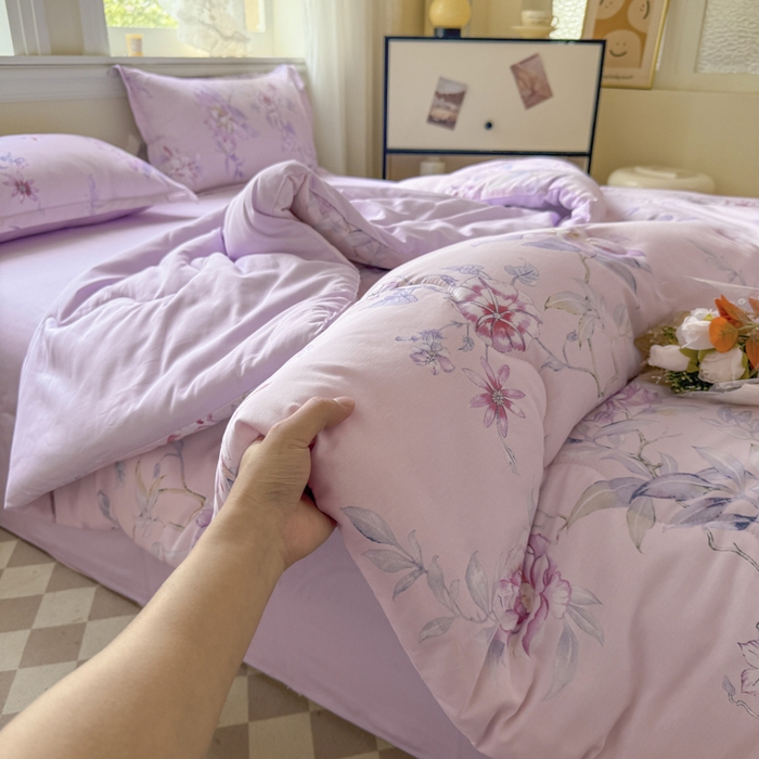 91家纺网 家纺一手货源 找家纺 善嘉澜家纺旗舰店 2025新款全棉A类直播热款全网最低价春秋被 海棠听风