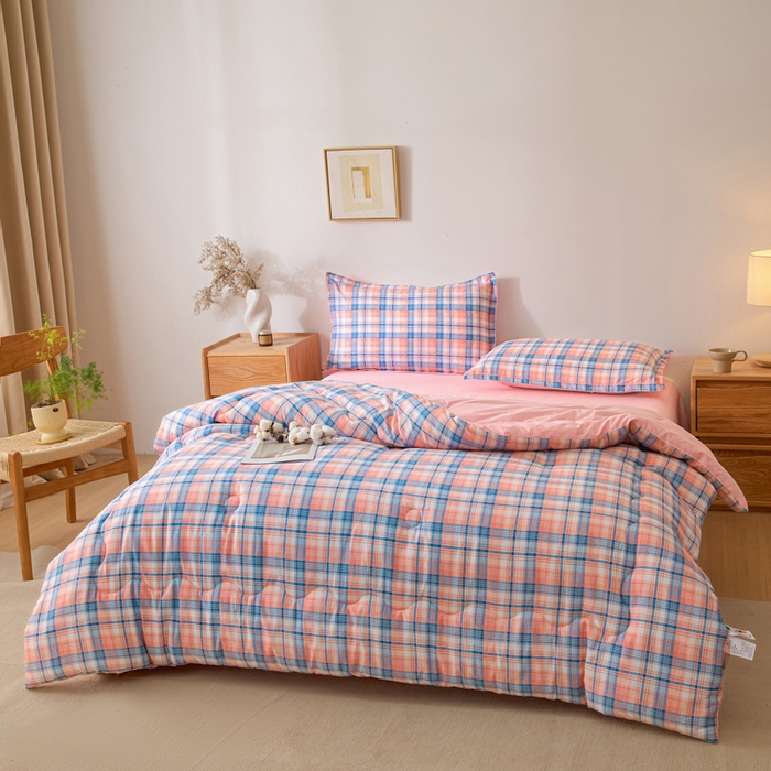 91家纺网 家纺一手货源 找家纺 善嘉澜家纺旗舰店 2025新款全棉A类直播热款全网最低价春秋被 松韵粉