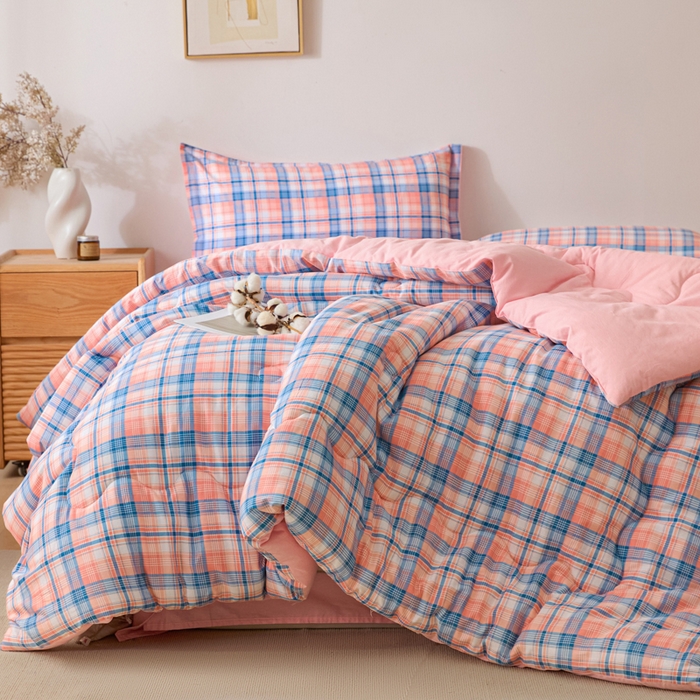 91家纺网 家纺一手货源 找家纺 善嘉澜家纺旗舰店 2025新款全棉A类直播热款全网最低价春秋被 松韵粉