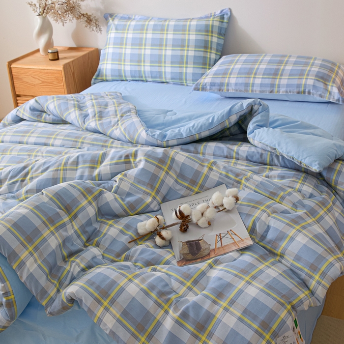 91家纺网 家纺一手货源 找家纺 善嘉澜家纺旗舰店 2025新款全棉A类直播热款全网最低价春秋被 松韵蓝