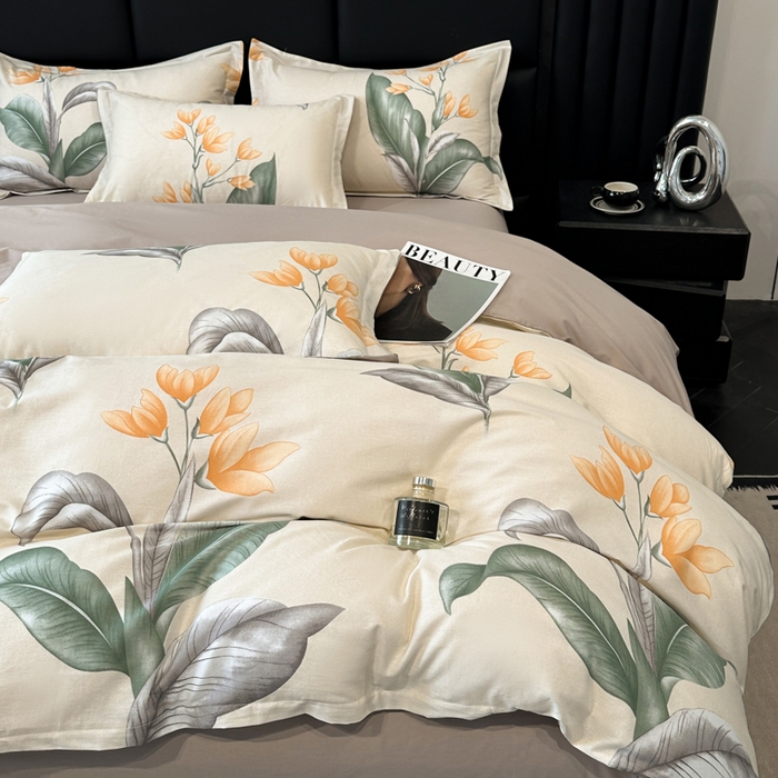 91家纺网 家纺一手货源 找家纺 善嘉澜家纺旗舰店 2025 新款全棉直播爆款四件套 巴黎夜话