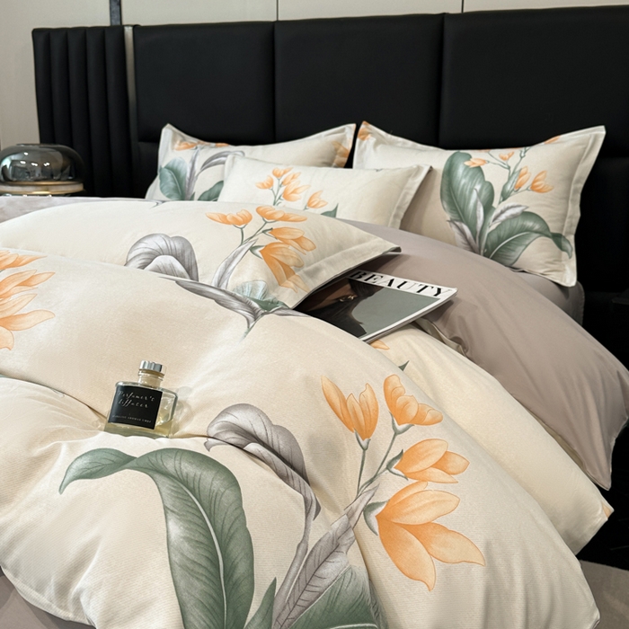 91家纺网 家纺一手货源 找家纺 善嘉澜家纺旗舰店 2025 新款全棉直播爆款四件套 巴黎夜话