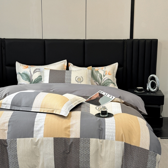 91家纺网 家纺一手货源 找家纺 善嘉澜家纺旗舰店 2025 新款全棉直播爆款四件套 布莱克