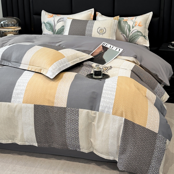 91家纺网 家纺一手货源 找家纺 善嘉澜家纺旗舰店 2025 新款全棉直播爆款四件套 布莱克