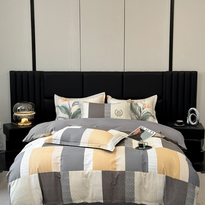 91家纺网 家纺一手货源 找家纺 善嘉澜家纺旗舰店 2025 新款全棉直播爆款四件套 布莱克