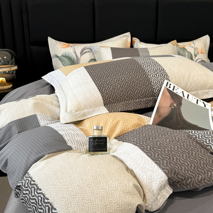 91家纺网 家纺一手货源 找家纺 善嘉澜家纺旗舰店 2025 新款全棉直播爆款四件套 布莱克