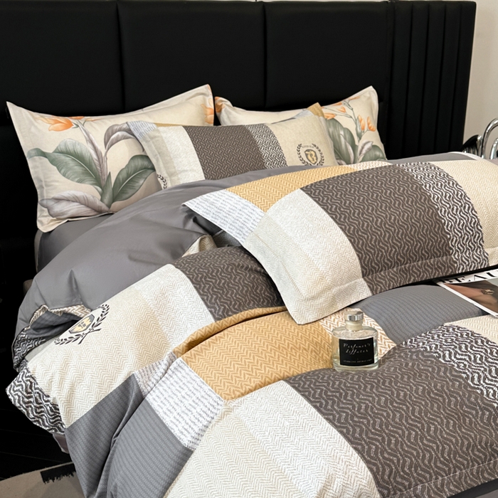 91家纺网 家纺一手货源 找家纺 善嘉澜家纺旗舰店 2025 新款全棉直播爆款四件套 布莱克