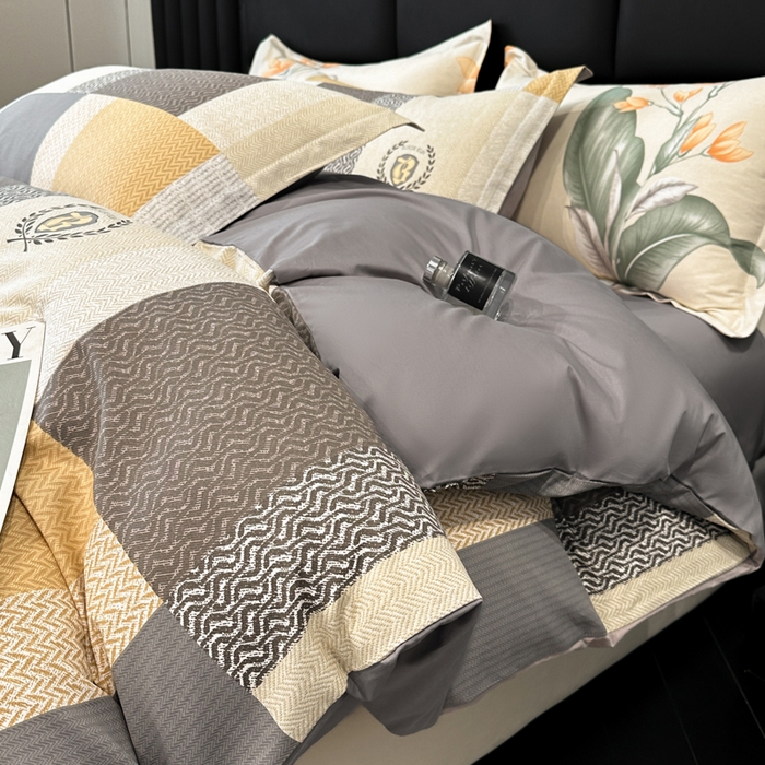 91家纺网 家纺一手货源 找家纺 善嘉澜家纺旗舰店 2025 新款全棉直播爆款四件套 布莱克