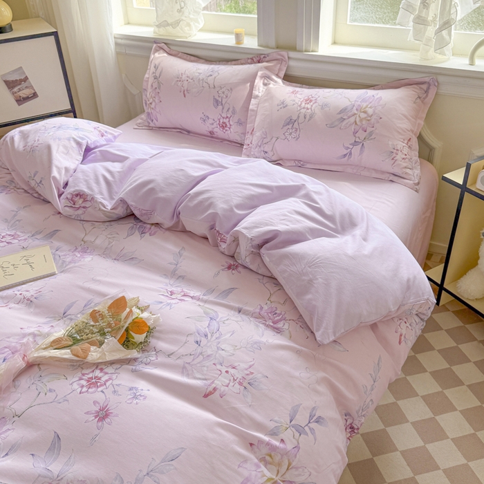 91家纺网 家纺一手货源 找家纺 善嘉澜家纺旗舰店 2025 新款全棉直播爆款四件套 海棠听风