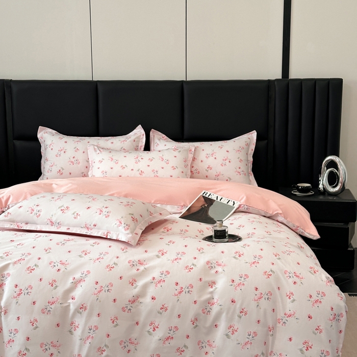 91家纺网 家纺一手货源 找家纺 善嘉澜家纺旗舰店 2025 新款全棉直播爆款四件套 金花如梦