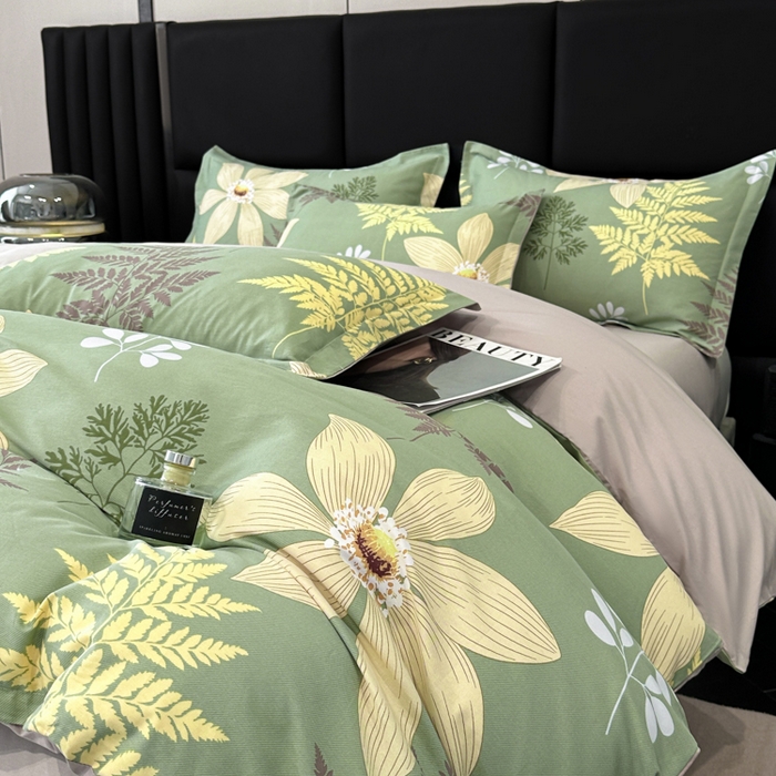 91家纺网 家纺一手货源 找家纺 善嘉澜家纺旗舰店 2025 新款全棉直播爆款四件套 锦绣花期