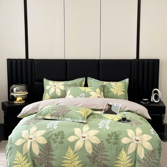 91家纺网 家纺一手货源 找家纺 善嘉澜家纺旗舰店 2025 新款全棉直播爆款四件套 锦绣花期