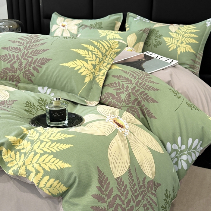 91家纺网 家纺一手货源 找家纺 善嘉澜家纺旗舰店 2025 新款全棉直播爆款四件套 锦绣花期