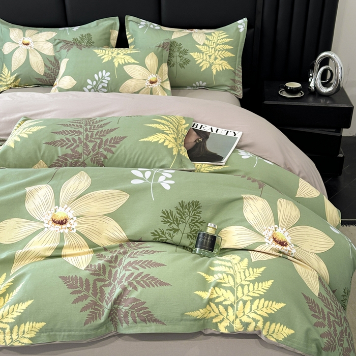 91家纺网 家纺一手货源 找家纺 善嘉澜家纺旗舰店 2025 新款全棉直播爆款四件套 锦绣花期