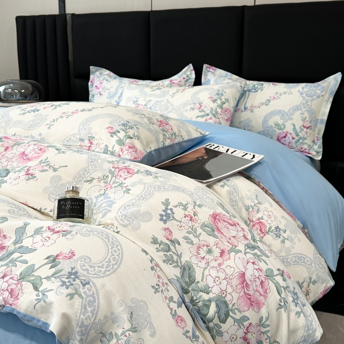 91家纺网 家纺一手货源 找家纺 善嘉澜家纺旗舰店 2025 新款全棉直播爆款四件套 琉璃如梦