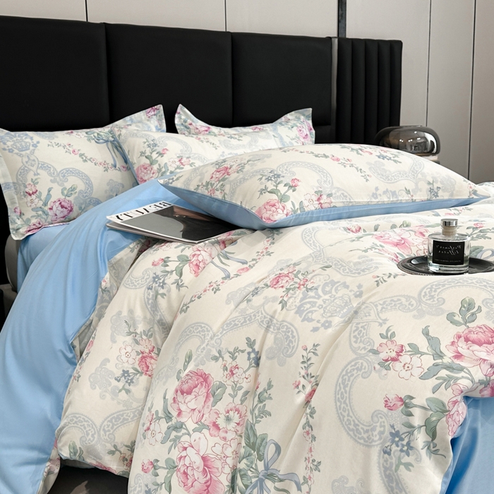 91家纺网 家纺一手货源 找家纺 善嘉澜家纺旗舰店 2025 新款全棉直播爆款四件套 琉璃如梦