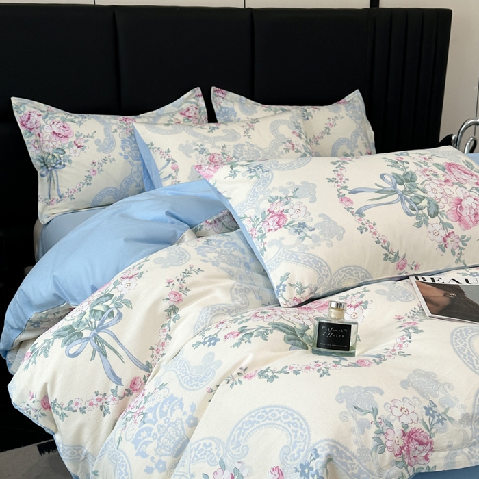 91家纺网 家纺一手货源 找家纺 善嘉澜家纺旗舰店 2025 新款全棉直播爆款四件套 琉璃如梦