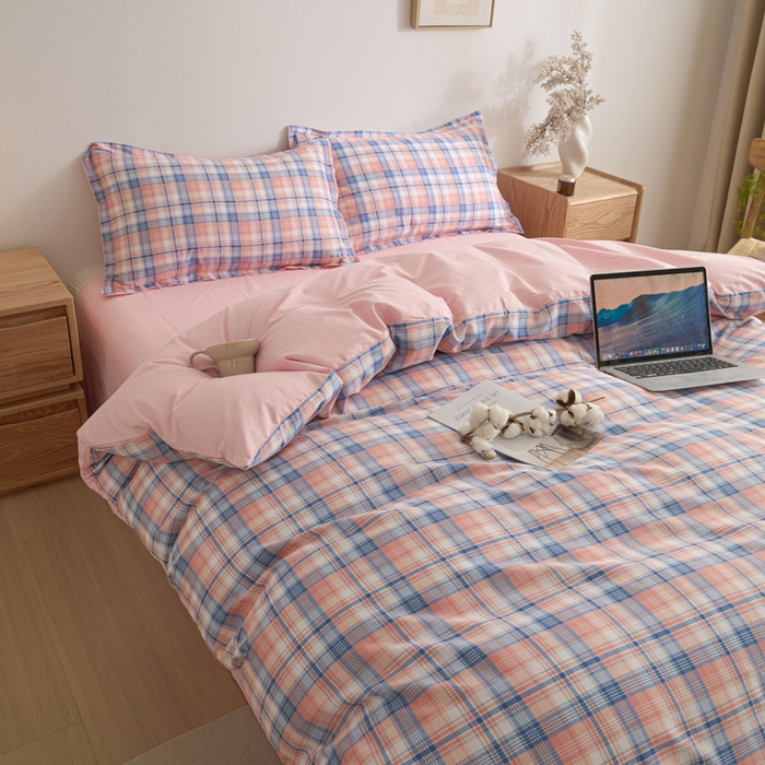 91家纺网 家纺一手货源 找家纺 善嘉澜家纺旗舰店 2025 新款全棉直播爆款四件套 松韵粉