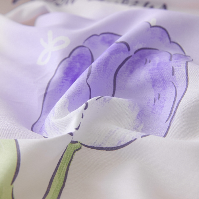 91家纺网 家纺一手货源 找家纺 善嘉澜家纺旗舰店 2025 新款全棉直播爆款四件套 郁金香