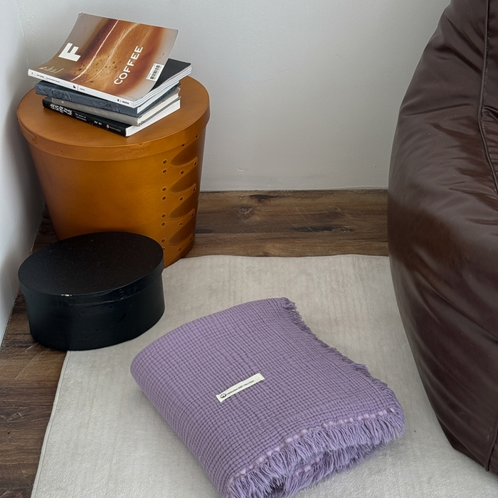 91家纺网 家纺一手货源 找家纺 山舍家居 2025新款全棉四层纱流苏盖毯第三批 床拍图 组合