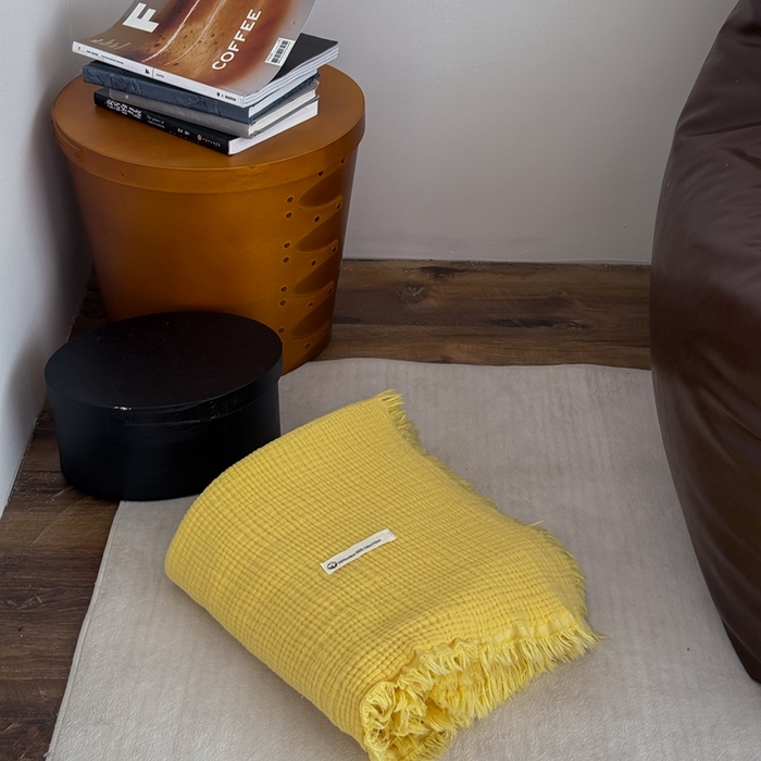 91家纺网 家纺一手货源 找家纺 山舍家居 2025新款全棉四层纱流苏盖毯第三批 床拍图 组合