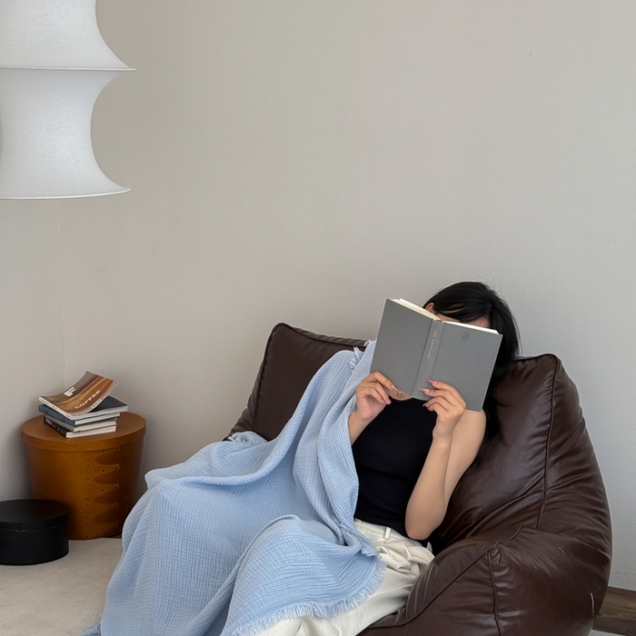 （总）山舍家居 2025新款全棉四层纱流苏盖毯第三批沙发图