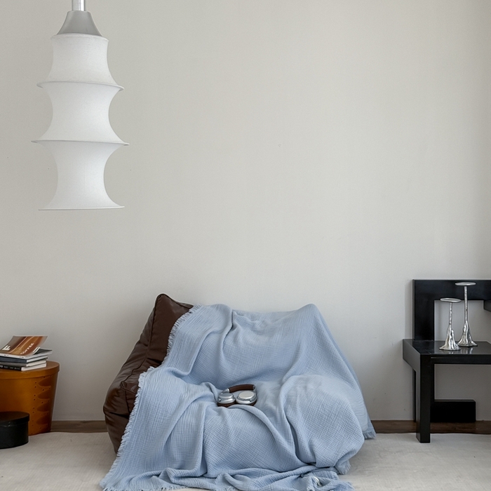 91家纺网 家纺一手货源 找家纺 （总）山舍家居 2025新款全棉四层纱流苏盖毯第三批沙发图