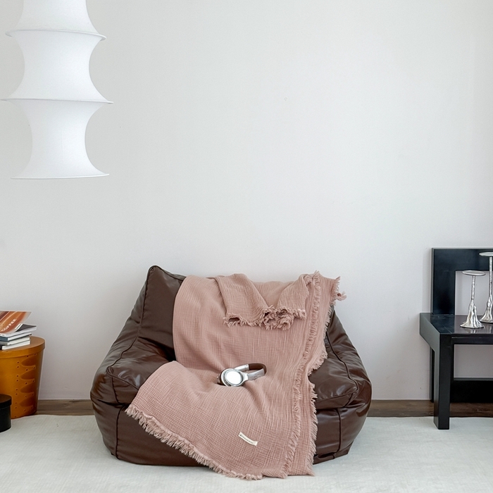 91家纺网 家纺一手货源 找家纺 山舍家居 2025新款全棉四层纱流苏盖毯第三批沙发图 琉璃色