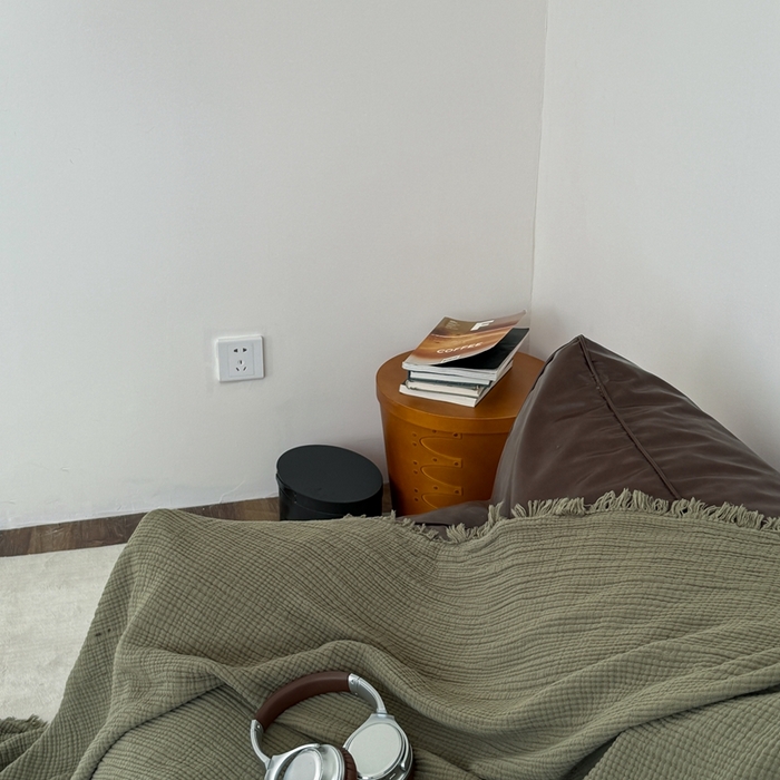 91家纺网 家纺一手货源 找家纺 山舍家居 2025新款全棉四层纱流苏盖毯第三批沙发图 松石绿