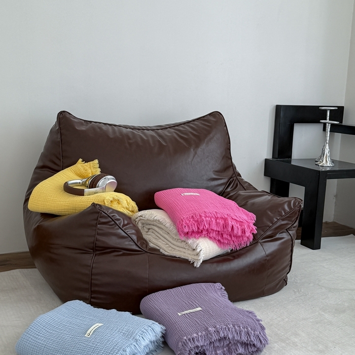 91家纺网 家纺一手货源 找家纺 山舍家居 2025新款全棉四层纱流苏盖毯第三批沙发图 组合