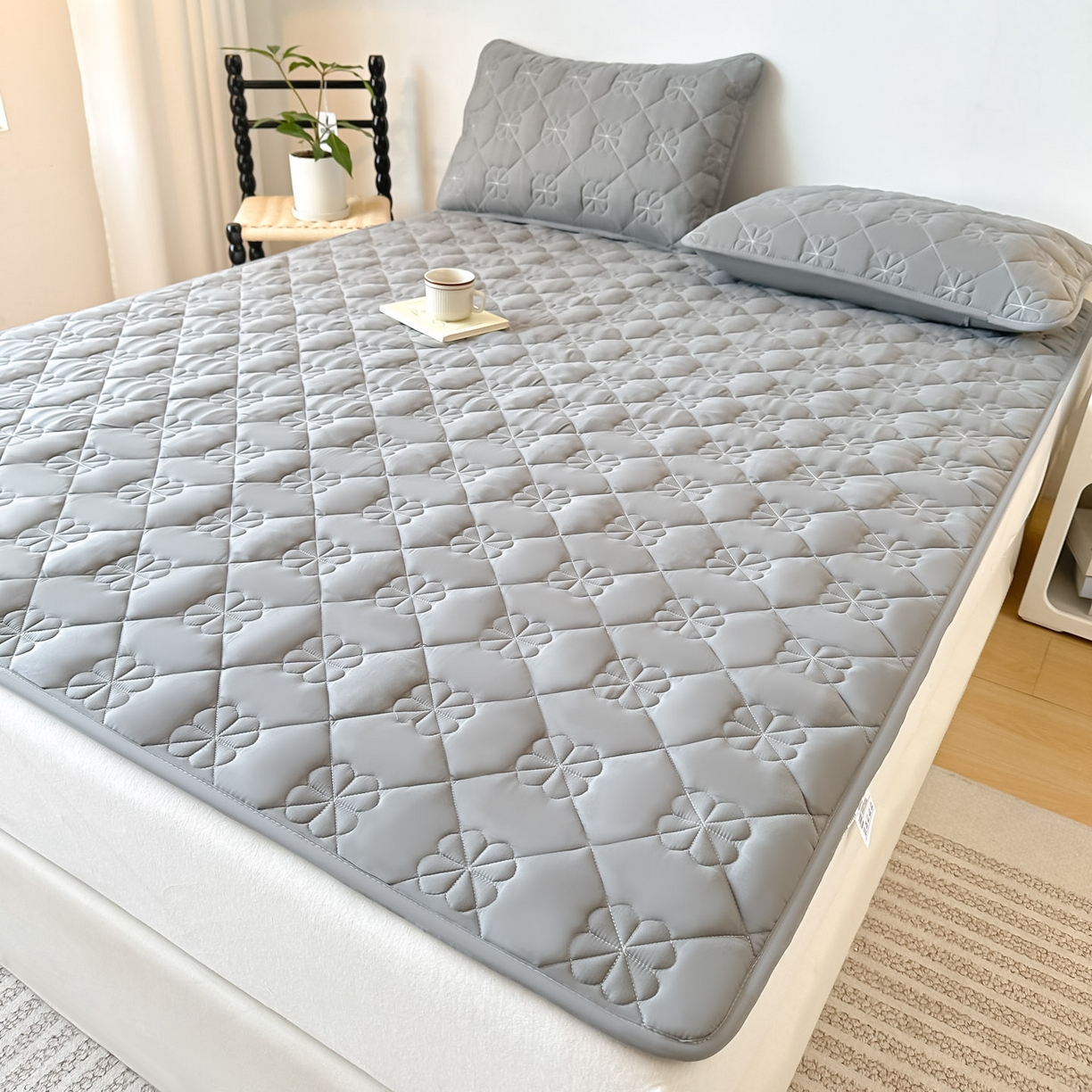 91家纺网 家纺一手货源 找家纺 （总）恒尚居 2025新款大豆抗菌床垫床护垫软垫床褥子防滑学生软床垫四季款-格林