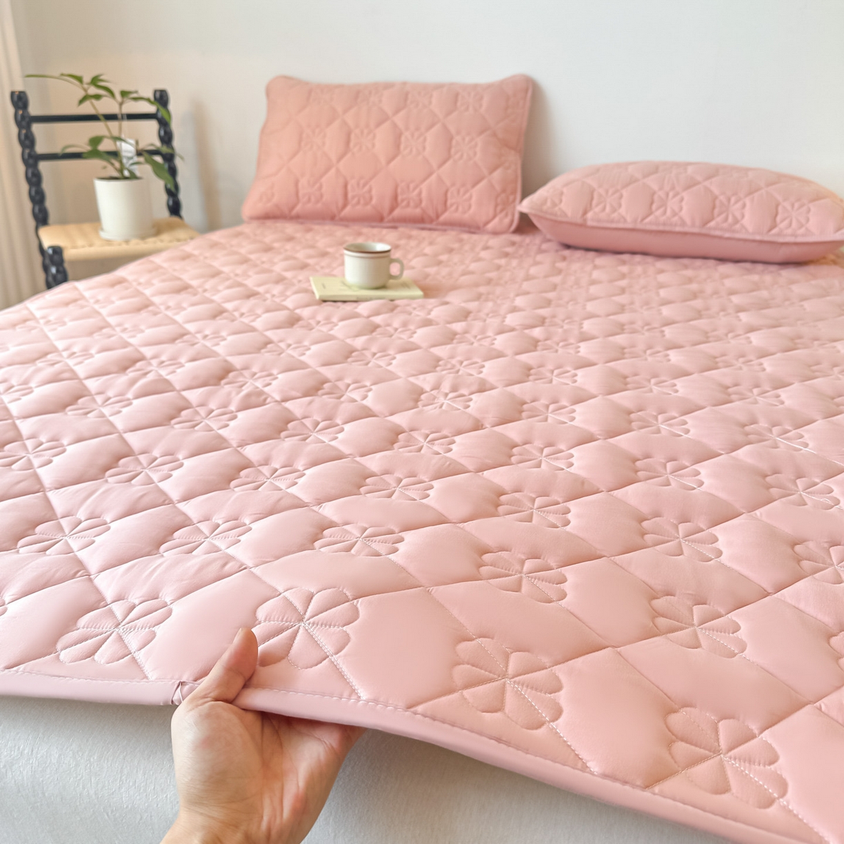 91家纺网 家纺一手货源 找家纺 （总）恒尚居 2025新款大豆抗菌床垫床护垫软垫床褥子防滑学生软床垫四季款-格林