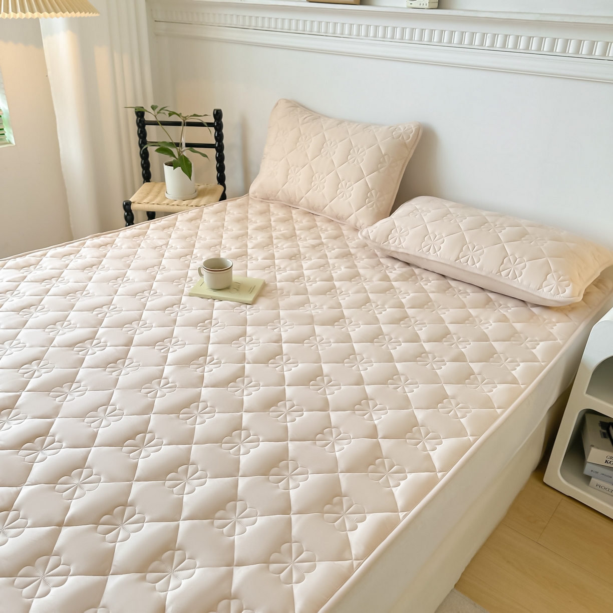 91家纺网 家纺一手货源 找家纺 恒尚居 2025新款大豆抗菌床垫床护垫软垫床褥子防滑学生软床垫四季款-格林 格林-卡其