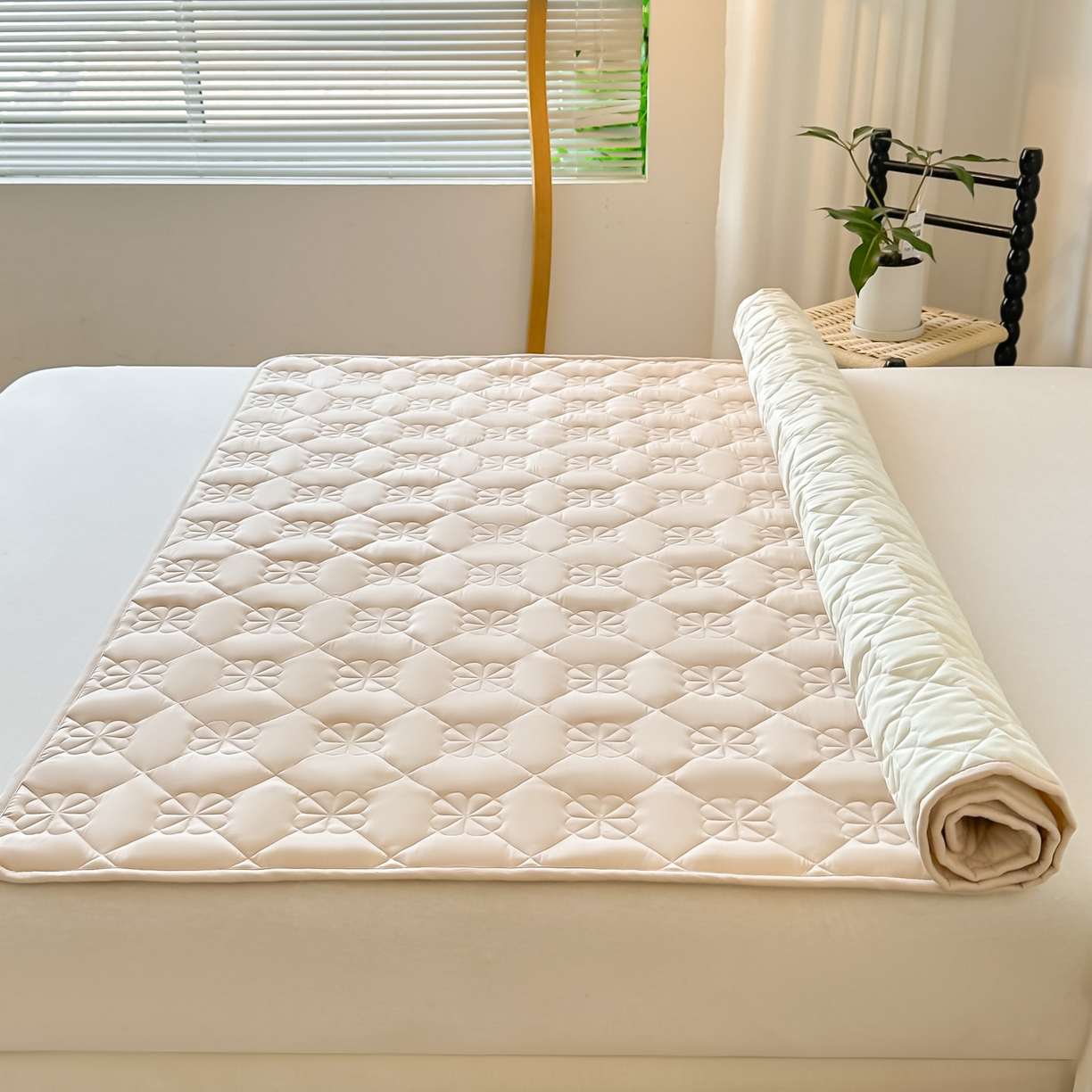 91家纺网 家纺一手货源 找家纺 恒尚居 2025新款大豆抗菌床垫床护垫软垫床褥子防滑学生软床垫四季款-格林 格林-卡其