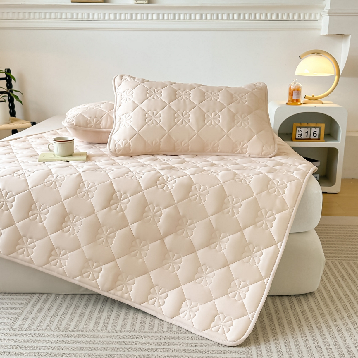 91家纺网 家纺一手货源 找家纺 恒尚居 2025新款大豆抗菌床垫床护垫软垫床褥子防滑学生软床垫四季款-格林 格林-卡其