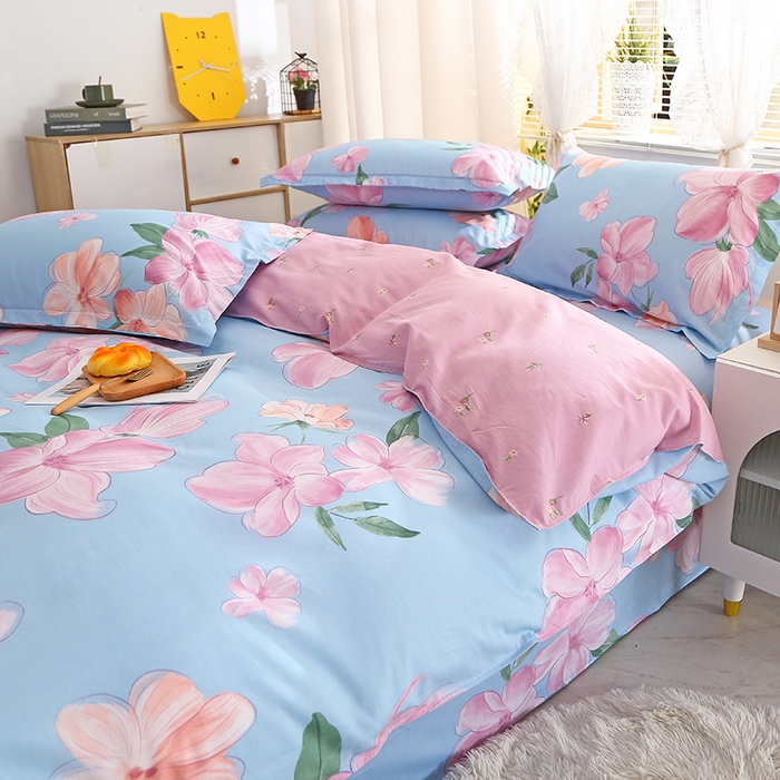 91家纺网 家纺一手货源 找家纺 2025新款40s简欧全棉纯棉印花多规格系列四件套 凝香秋水