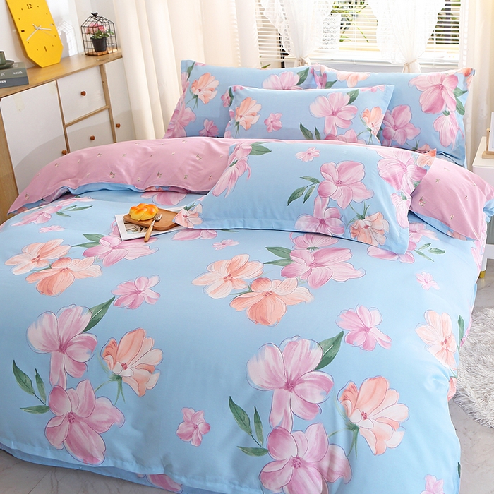 91家纺网 家纺一手货源 找家纺 2025新款40s简欧全棉纯棉印花多规格系列四件套 凝香秋水